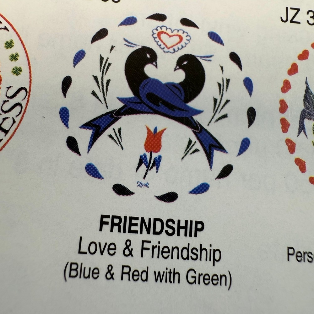 Vintage Jacob Zook Love and Friendship Hex Sign Decorative Wall Hanging Folk Art - Picture 5 of 9